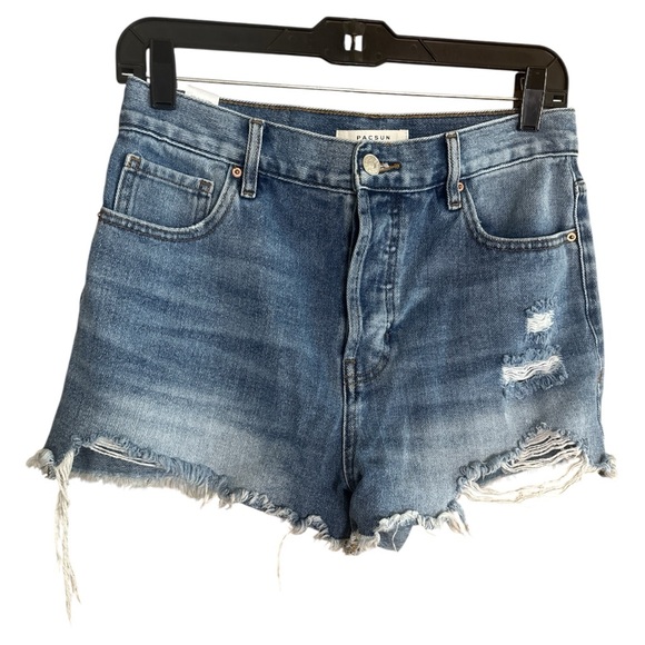 PacSun Vintage High Rise Distressed Shorts- size 28 - Picture 1 of 8